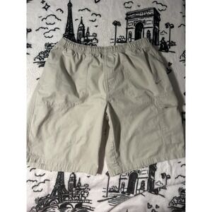 Vintage Nike Cargo Shorts Men's L Beige Utility Swoosh‎ Y2K Streetwear Athletic